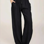 Alessia Romano | Relaxed Linen Wide-Leg Pants For Women