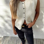 Casual Button Up Sweater Vest