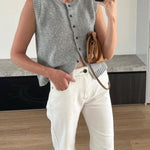 Casual Button Up Sweater Vest