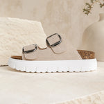 Serena | Double-Buckle Platform Slides