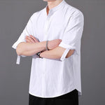 Ashby Mandarin Cotton Shirt