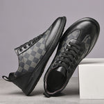 Gianni Checkered Leather Sneakers
