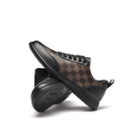 Gianni Checkered Leather Sneakers