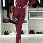Émilia | Ensemble chic à veste structurée et pantalon ajusté