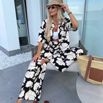 Luz | Ensemble fleuri deux pièces avec pantalon large