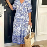 Estelle | Robe midi légère à imprimé fleuri