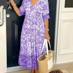 Estelle | Robe midi légère à imprimé fleuri