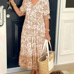 Estelle | Robe midi légère à imprimé fleuri