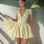 Flora | Robe courte à fleurs