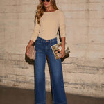 Alia | Jean taille haute coupe large