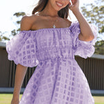 Evie | Robe courte épaule dénudée