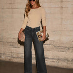 Alia | Jean taille haute coupe large