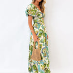 Isla | Robe longue à imprimé avec découpe à la taille
