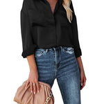 Satin Silk Button Down Shirts - Zeagoo (Us Only)