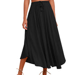 High Waisted Flowy Elastic Skirts , Lightweight Long Skirts - Zeagoo (Us Only)