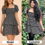 Lantern Sleeve Swing Mini Dress - Zeagoo (Us Only)