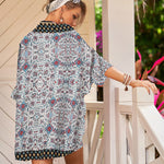 Floral Printed Batwing Cardigan - Zeagoo (Us Only)