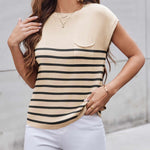 Zeagoo Sleeveless Cape Sleeve Knit Ribbed Tank Tops