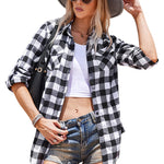 Long/Roll Up Sleeve Cotton Plaid Shirts - Zeagoo (Us Only)