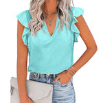 Shirts Short Sleeve Loose T Shirt Blouses - Zeagoo (Us Only)