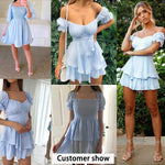Lantern Sleeve Swing Mini Dress - Zeagoo (Us Only)
