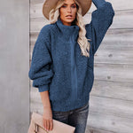 Fuzzy Fleece Jackets Oversized Open Front Coat Zipper Outwear(TTShop02) - Zeagoo (Us Only)