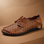 Men's Perforated Lace Up Casual Shoes