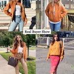 Faux Bomber Zip Up Lightweight Jacket Coat with Pockets - Zeagoo (Us Only)