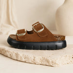 Serena | Double-Buckle Platform Slides