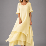 Liora | Robe Longue Fluide à Volants