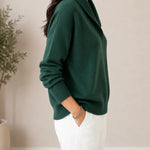 Women's Relaxed V-Neck Knit Jumper