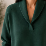 Women's Relaxed V-Neck Knit Jumper