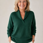 Women's Relaxed V-Neck Knit Jumper