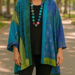 Maëlle | Kimono Fluide à Imprimé Coloré
