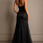 Vivienne | Lace Halter Ruffle Maxi Dress