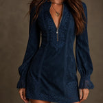 Celeste | Lace Detail Zip Mini Dress