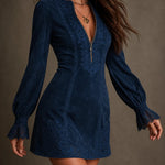 Celeste | Lace Detail Zip Mini Dress