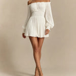 Elowen | Off-Shoulder Pleated Mini Dress