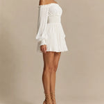 Elowen | Off-Shoulder Pleated Mini Dress