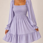 Rosalie | Smocked Long Sleeve Mini Dress