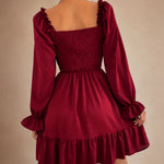 Rosalie | Smocked Long Sleeve Mini Dress