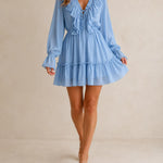 Elowen | Ruffle V-Neck Mini Dress