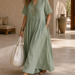 Willow | Pintuck Cotton Maxi Dress