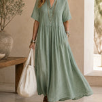 Willow | Pintuck Cotton Maxi Dress