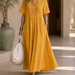 Willow | Pintuck Cotton Maxi Dress