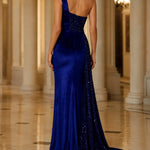 Celeste | One-Shoulder Sequin Evening Gown