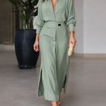 Avery | Elegant Collared Maxi Shirt Dress