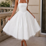 Vivienne | Halter Neck Tea-Length Fit & Flare Dress