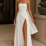 Seraphina | Strapless Scarf Neck Evening Gown