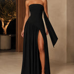 Seraphina | Strapless Scarf Neck Evening Gown